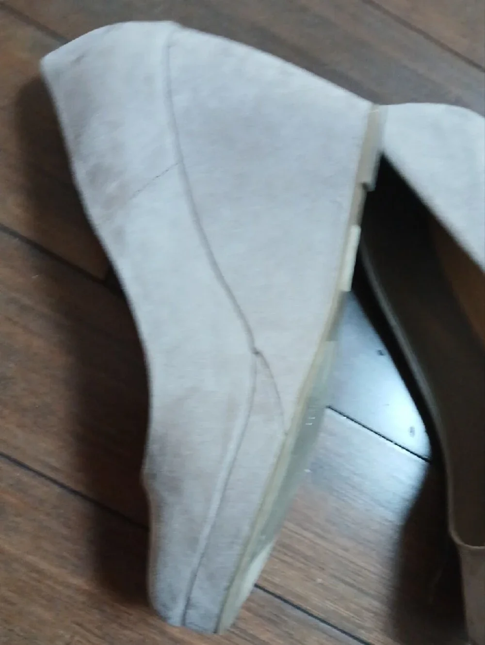 Apt. 9 Taupe Suede Wedge Pumps